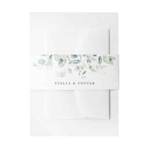 Cintas Para Invitaciones Elegante Boda de follaje verde