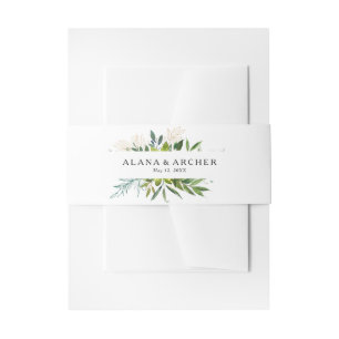 Cintas Para Invitaciones Elegante Boda de la vegetación de oliva