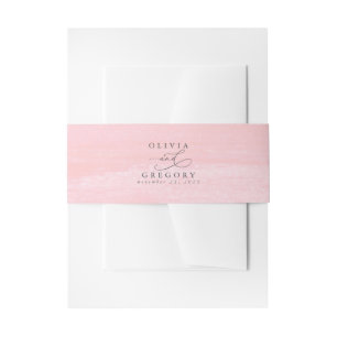 Cintas Para Invitaciones Elegante Boda de lavado de acuarela rosa