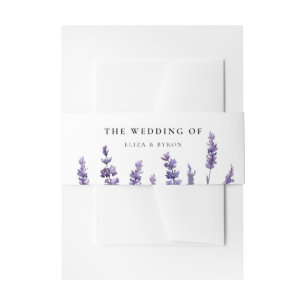 Cintas Para Invitaciones Elegante boda de lavanda floral