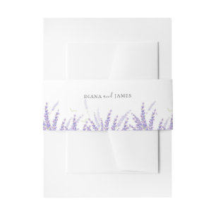 Cintas Para Invitaciones Elegante Boda de Lavanda Floral