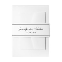 Elegante Boda De Letra Inglesa En Blanco Y Negro