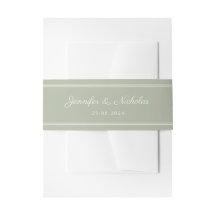 Elegante Boda de Letra Script Verde Salvia