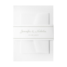 Elegante Boda de Letra Script Verde Salvia