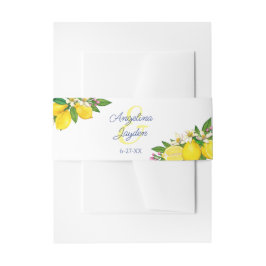 Cintas Para Invitaciones Elegante Boda de limón amarillo de verano