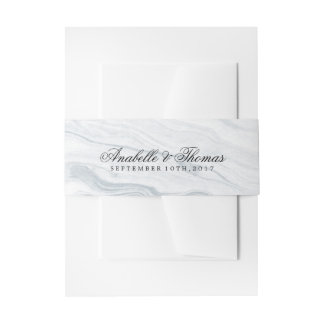 Cintas Para Invitaciones Elegante Boda de Mármol