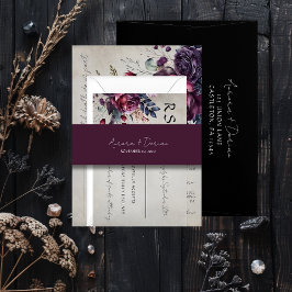 Cintas Para Invitaciones Elegante Boda de marrón de tipografía mínima