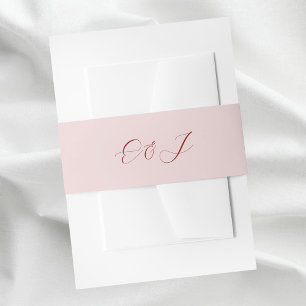 Cintas Para Invitaciones Elegante boda de monograma clásico de guión