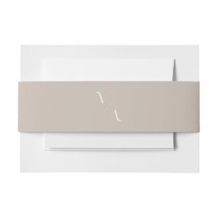 Cintas Para Invitaciones Elegante Boda de Monograma Minimalista Moderno