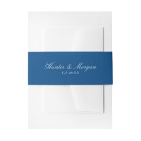 Elegante Boda de Nombres de Guiones Azules de la M
