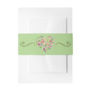 Cintas Para Invitaciones Elegante Boda de oro de Boho Spring Floral