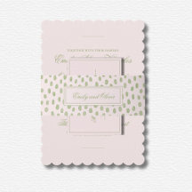 Elegante Boda de puntos verdes rosados