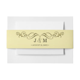 Cintas Para Invitaciones Elegante boda del Ornate Gold de lujo