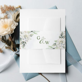 Cintas Para Invitaciones Elegante Boda Dusty Blue Floral Greeneration