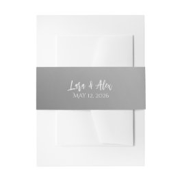 Cintas Para Invitaciones Elegante Boda en Blanco y Negro