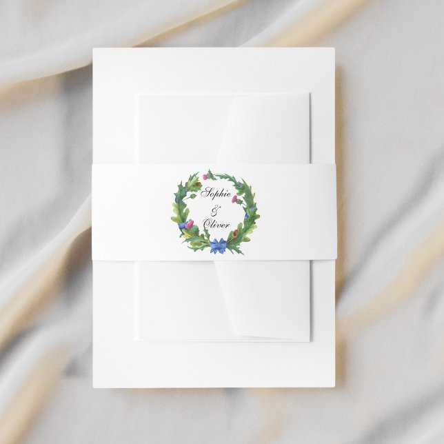 Cintas Para Invitaciones Elegante Boda escarpado escocés (Subido por el creador)