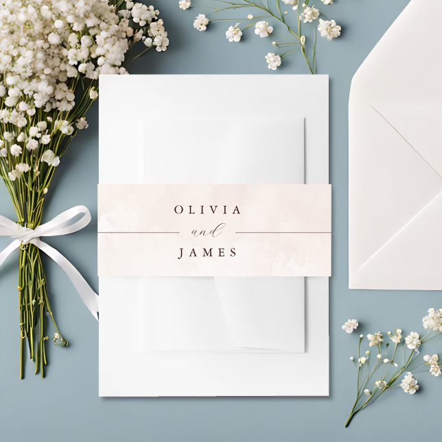 Cintas Para Invitaciones Elegante Boda Floral Boho (Subido por el creador)