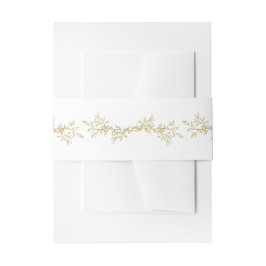 Cintas Para Invitaciones Elegante Boda Floral Botánica Dorada Vintage