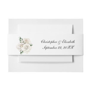 Cintas Para Invitaciones Elegante Boda floral con trípode de oro de rosas b