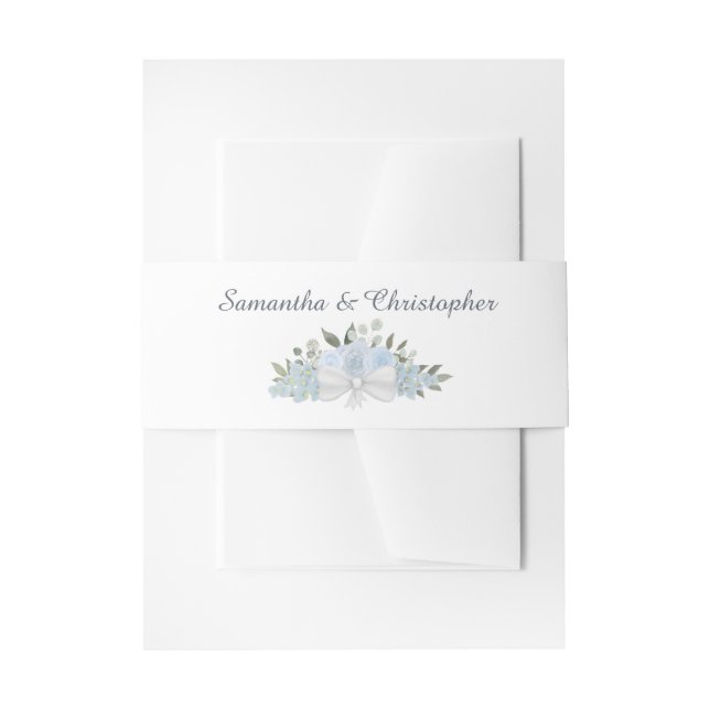Cintas Para Invitaciones Elegante Boda floral de Moda azul turquesa de Boho (Anverso Ejemplo)