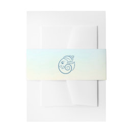 Cintas Para Invitaciones Elegante Boda Floral de Pavo Real Azul