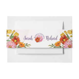 Cintas Para Invitaciones Elegante Boda floral de primavera