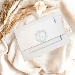 Cintas Para Invitaciones Elegante Boda francés Floral Blue Toile