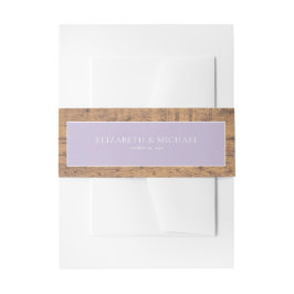 Cintas Para Invitaciones Elegante Boda Lilac Lavender Rustic Wood Lace