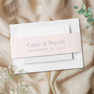 Cintas Para Invitaciones Elegante Boda Lilac rosa y morado francés