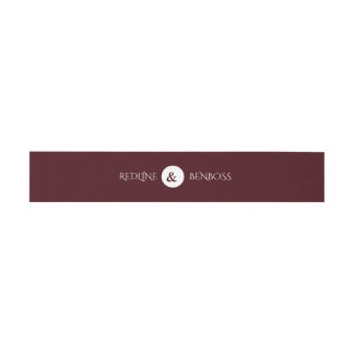 Cintas Para Invitaciones Elegante Boda Minimalista Burgundy