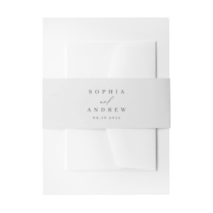 Cintas Para Invitaciones Elegante boda minimalista de escritura moderna
