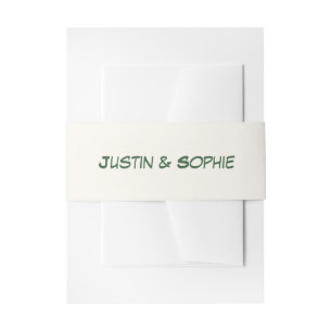 Cintas Para Invitaciones Elegante Boda Minimalista Verde Salvia