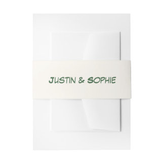 Cintas Para Invitaciones Elegante Boda Minimalista Verde Salvia