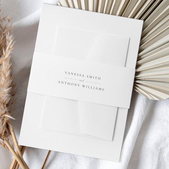 Cintas Para Invitaciones Elegante Boda moderno negro y blanco (Subido por el creador)