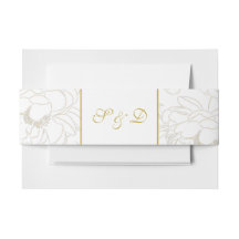 Elegante Boda Monograma Blanco Y Oro