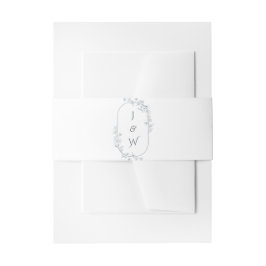 Cintas Para Invitaciones Elegante Boda Monograma Floral Boho