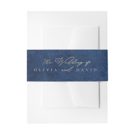 Cintas Para Invitaciones Elegante Boda Náutica Azul