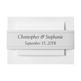 Cintas Para Invitaciones Elegante Boda personalizable de escritura negra si