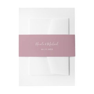 Cintas Para Invitaciones Elegante Boda personalizado Dusty Mauve