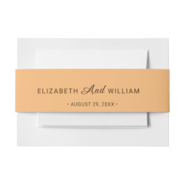 Cintas Para Invitaciones Elegante Boda simple de monograma de engrase