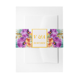 Cintas Para Invitaciones Elegante Boda tropical formal