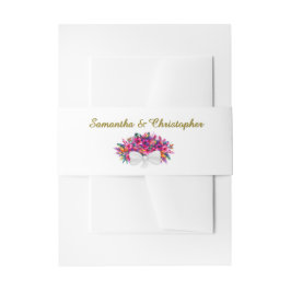 Cintas Para Invitaciones Elegante Boda Tropical Hibiscus Flowers