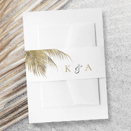 Cintas Para Invitaciones Elegante Boda Tropical Palm Tree Beach