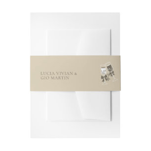 Cintas Para Invitaciones Elegante Boda verde arena