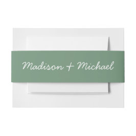 Cintas Para Invitaciones Elegante Boda Verde de Invierno