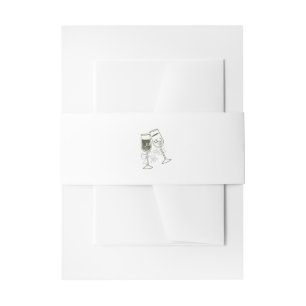 Cintas Para Invitaciones Elegante Boda verde de madera de oliva