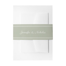 Elegante Boda Verde Sage en Letra Script