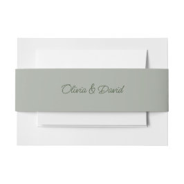 Cintas Para Invitaciones Elegante Boda Verde Salvia 
