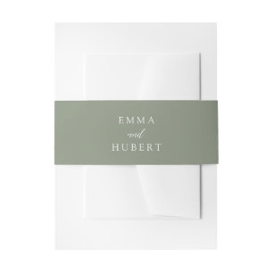 Cintas Para Invitaciones Elegante Boda Verde Suave Clásico