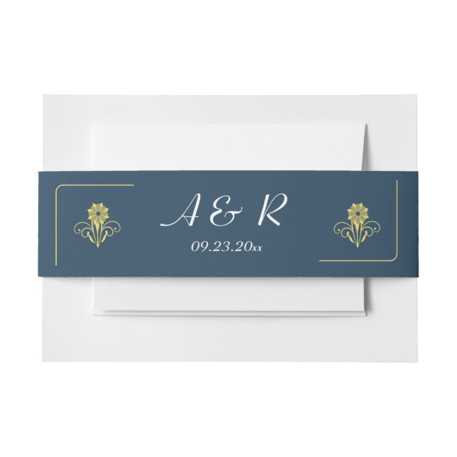 Cintas Para Invitaciones Elegante Boda victoriano (Anverso Ejemplo)